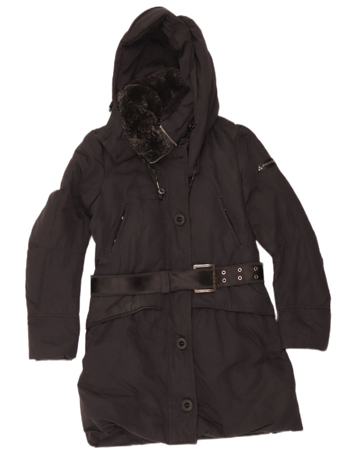 Cappotto imbottito con cappuccio da donna PEUTEREY EU 40 medio nero