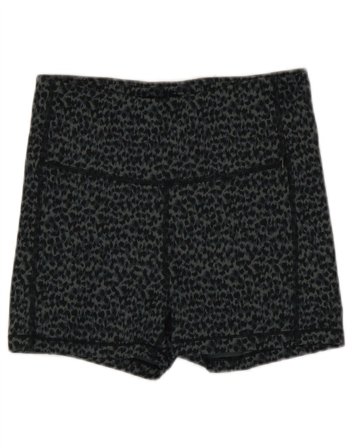 Pantaloncini sportivi da donna Athleta UK 8 Poliestere con stampa animalier grigio piccolo