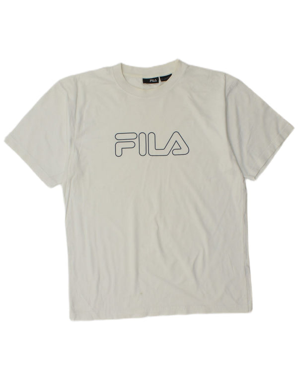 T-shirt grafica da uomo FILA Top piccola bianca