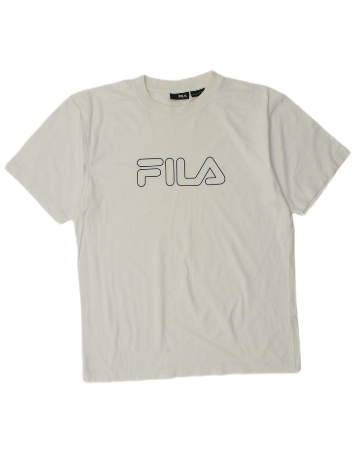 T-shirt grafica da uomo FILA Top piccola bianca