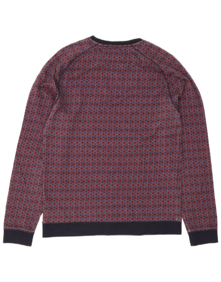 Maglione maglione girocollo da uomo Ted Baker taglia 3 medio floreale multicolore