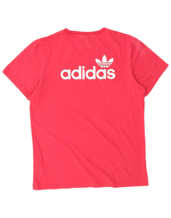 T-shirt grafica da donna Adidas Top UK 8 Small in cotone rosa