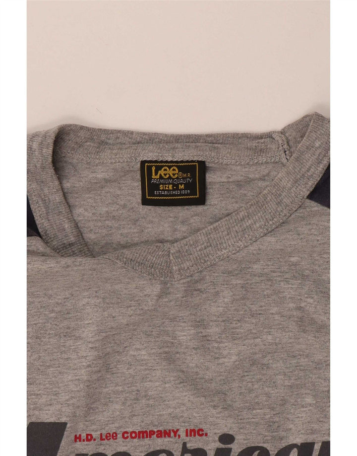 Maglietta grafica da uomo Lee Top grigio medio color block