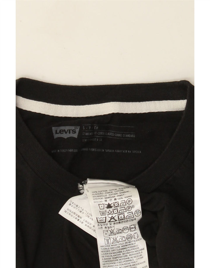T-shirt grafica Levi's da uomo con vestibilità standard, piccola, in cotone nero
