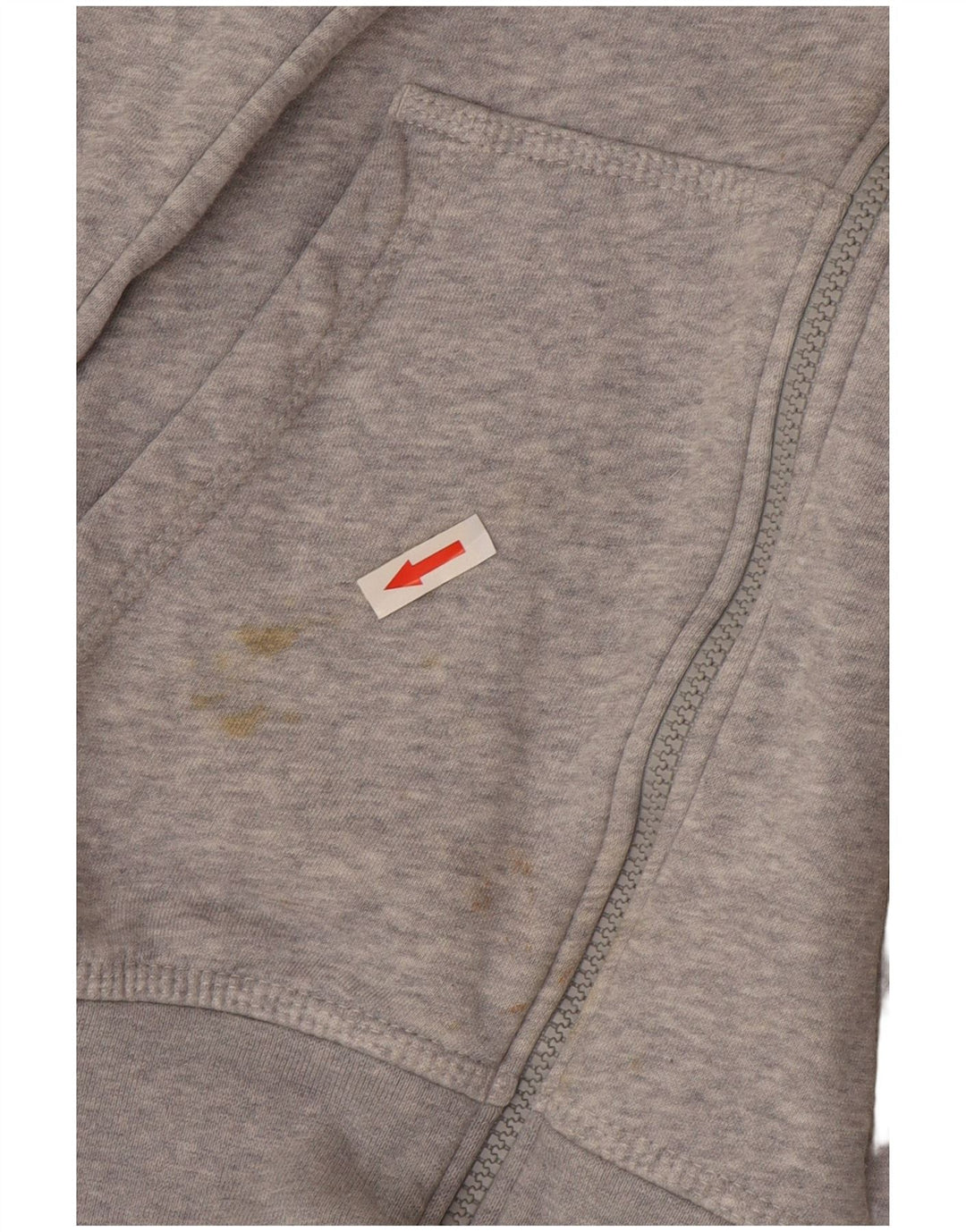 Felpa con cappuccio e zip Nike da uomo, piccola, in cotone grigio screziato