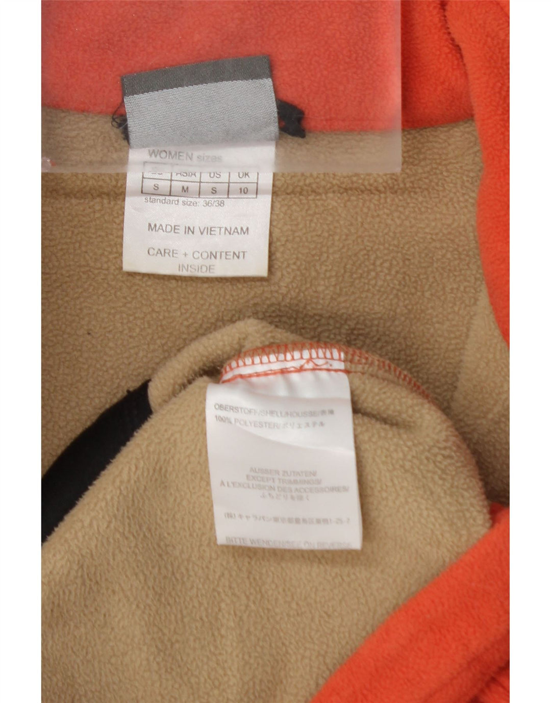 Giacca in pile da donna JACK WOLFSKIN UK 10 piccola arancione