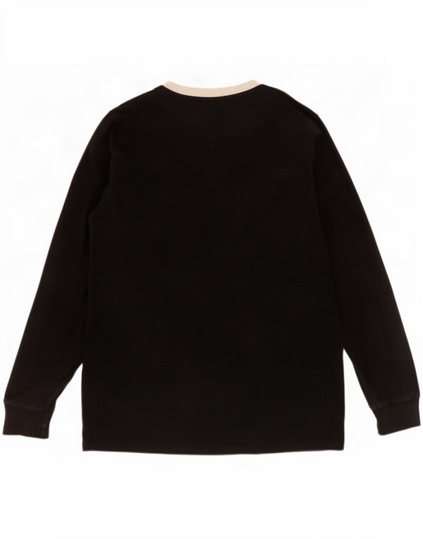 Top Adidas da donna a manica lunga UK 12 medio nero cotone