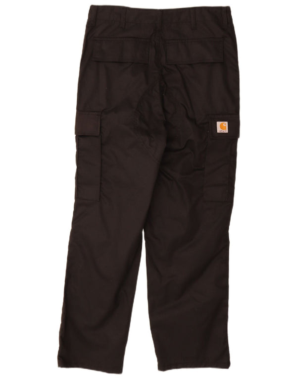 Pantaloni cargo dritti da uomo Carhartt W32 L29 cotone nero
