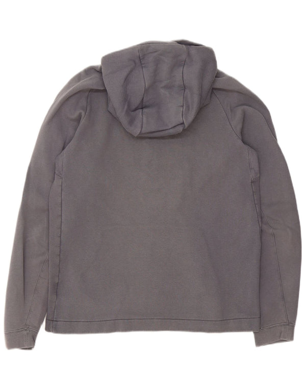 Maglia con cappuccio e zip Nike da uomo in cotone grigio medio