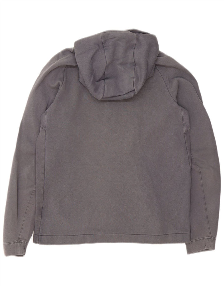 Maglia con cappuccio e zip Nike da uomo in cotone grigio medio