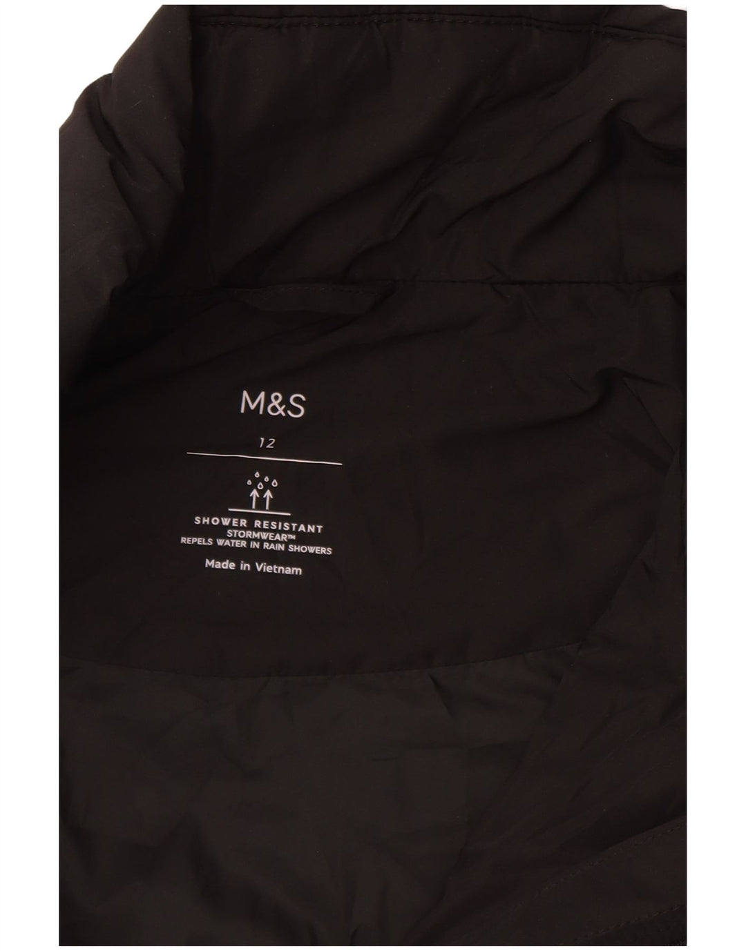 Soprabito trapuntato da donna Marks & Spencer UK 12 medio poliestere nero