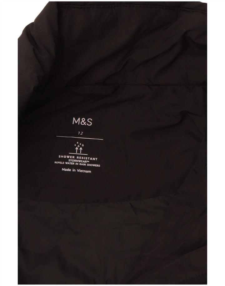 Soprabito trapuntato da donna Marks & Spencer UK 12 medio poliestere nero