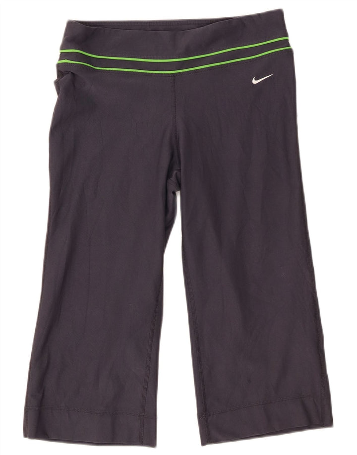 Pantaloni da tuta Nike Dri Fit Capri da donna UK 14 Poliestere grigio medio