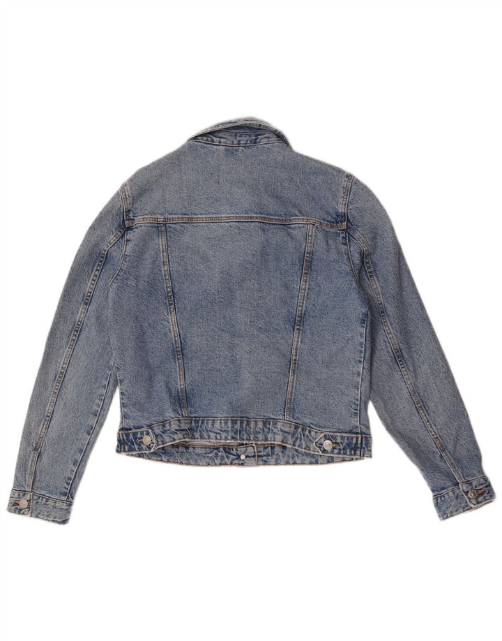 Giacca in denim da donna Zara UK 14 grande cotone blu