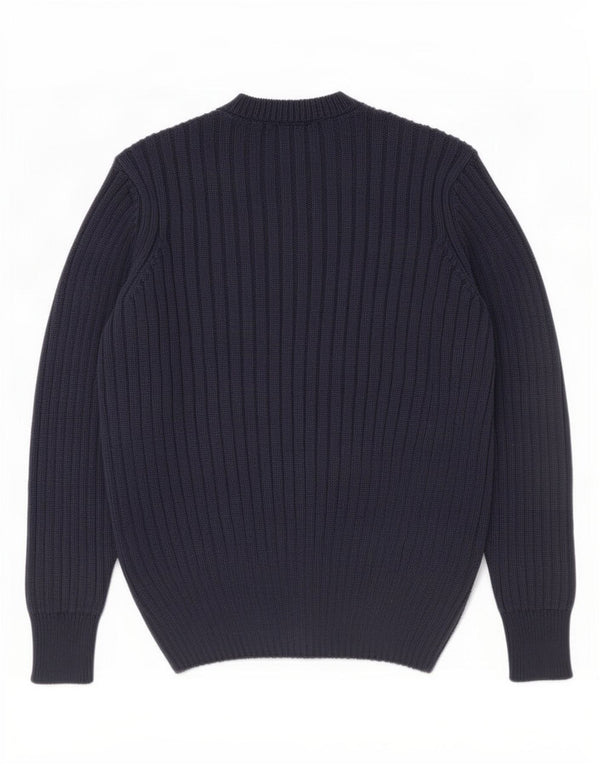 Maglione maglione girocollo da donna Marks & Spencer UK 12 medio blu navy