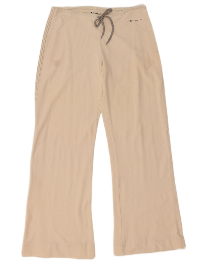 Pantaloni da tuta svasati da donna Champion UK 12 medio bianco sporco in poliammide