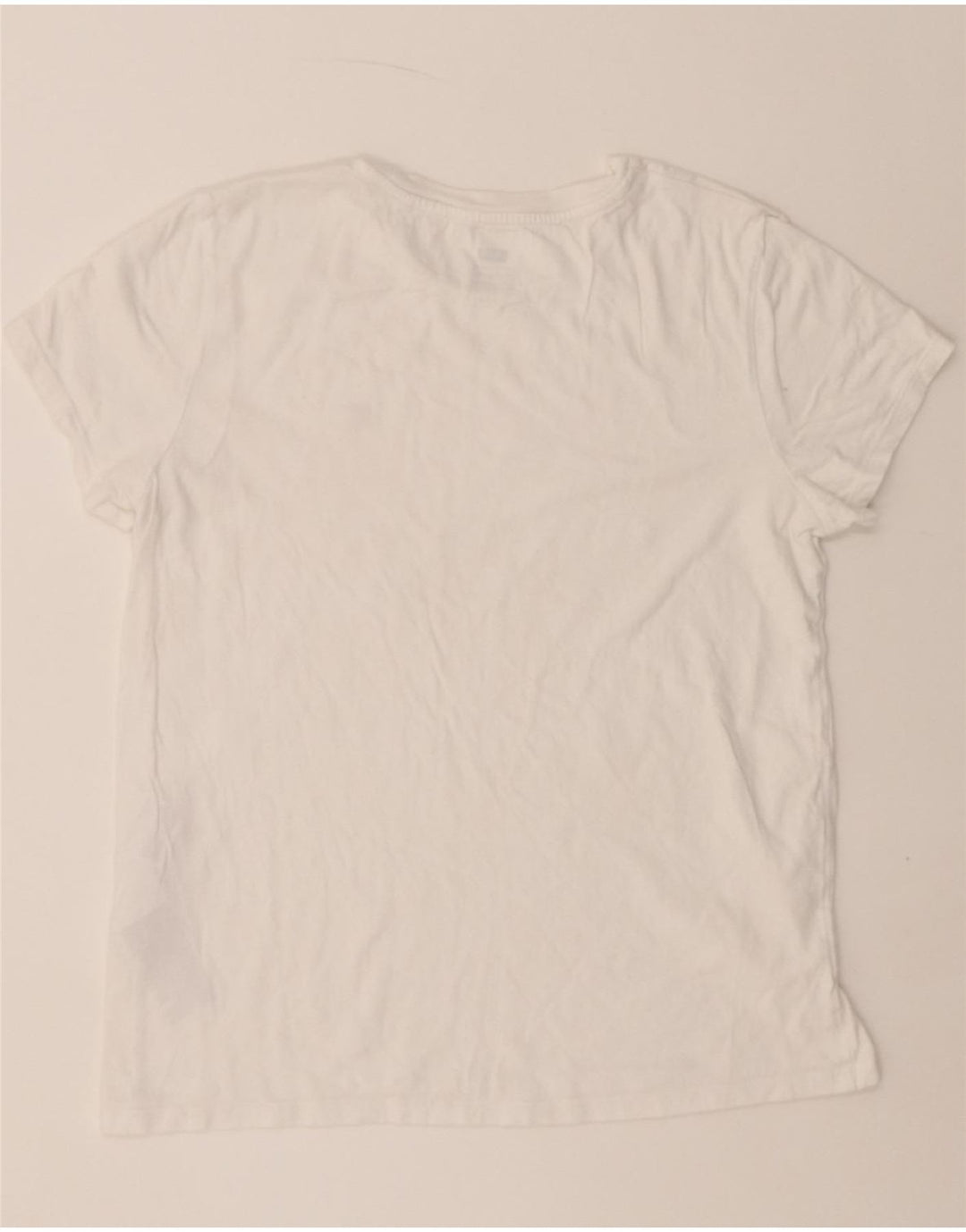 LEVI'S Womens Perfect Crew T-Shirt Top UK 14 Medium White Cotton Vintage Levi's and Second-Hand Levi's from Messina Hembry 