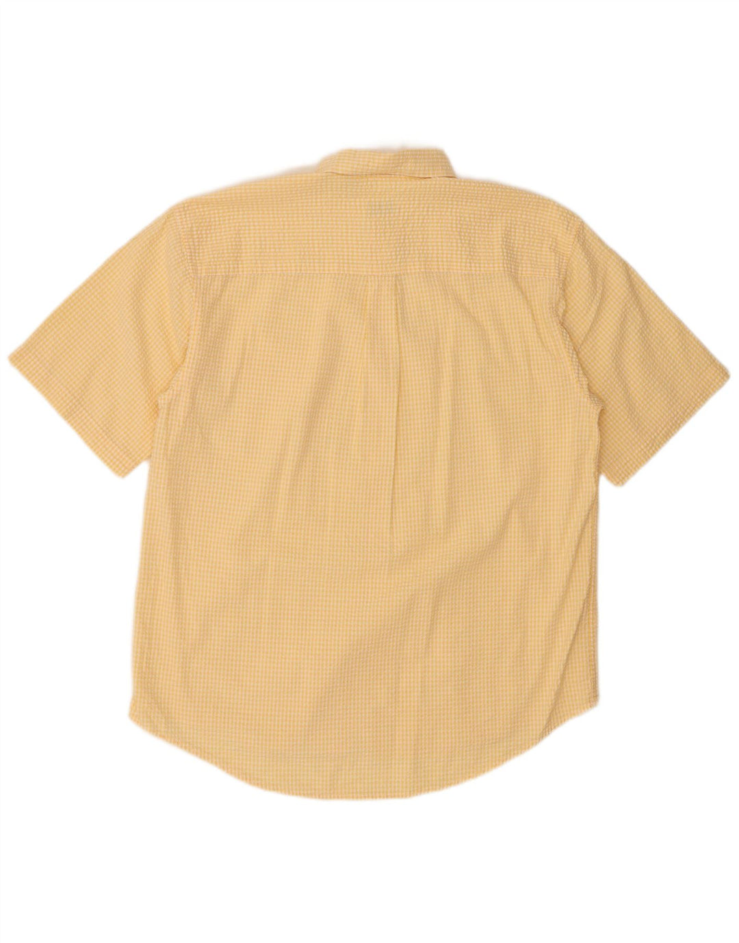 Camicia a maniche corte da uomo IZOD grande in cotone a quadretti giallo