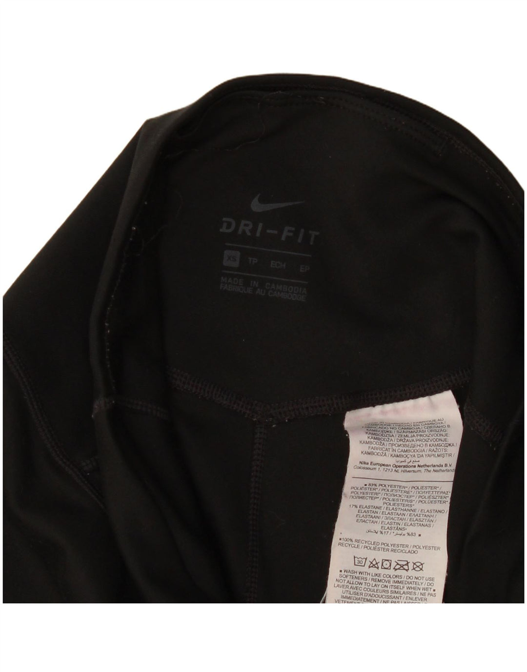 Leggings Nike Dri Fit Capri da donna UK 6 XS poliestere nero