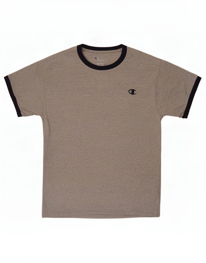 T-shirt da uomo Champion Top in cotone mélange grigio medio