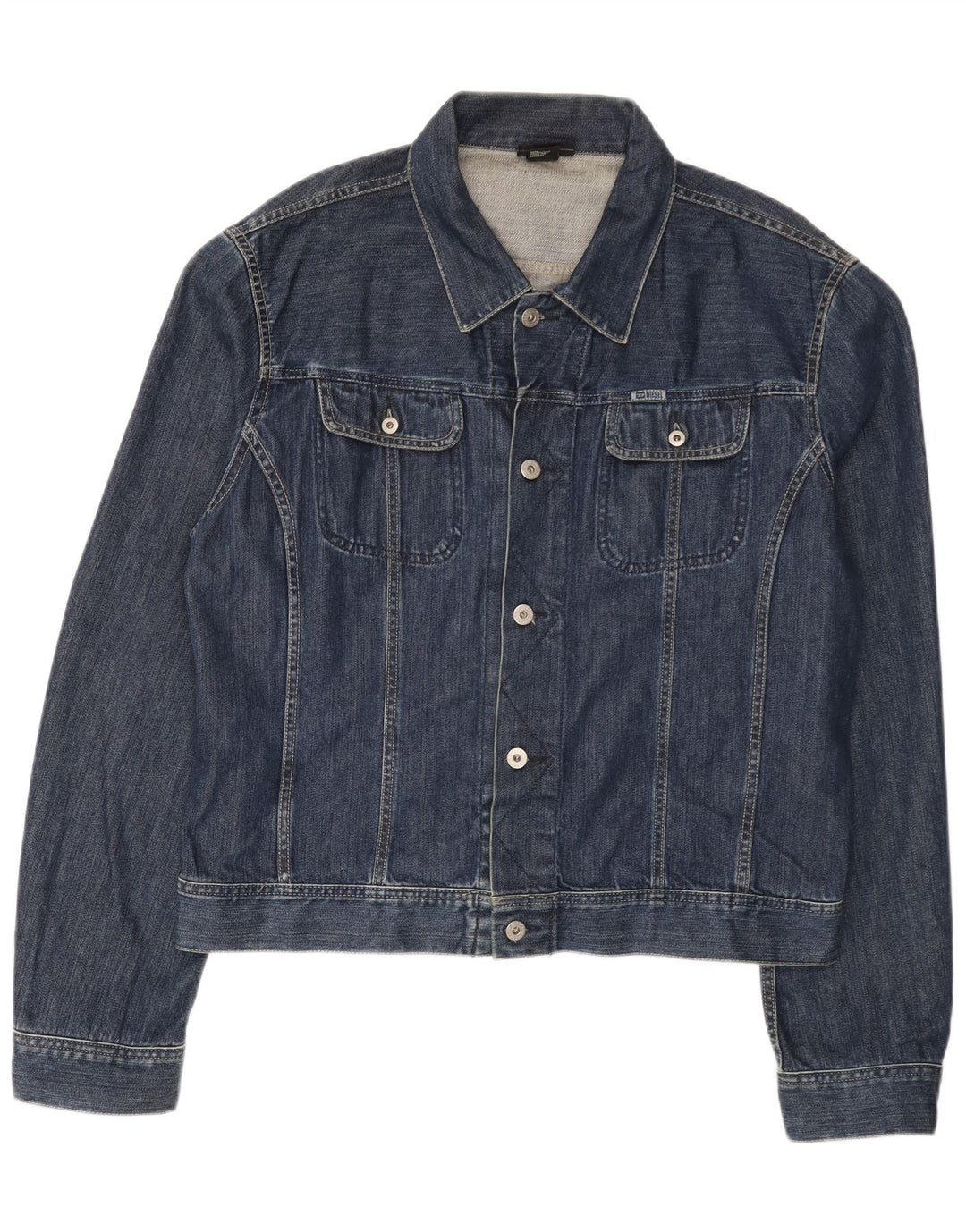 Giacca di jeans da uomo Diesel UK 44 2XL Cotone blu navy