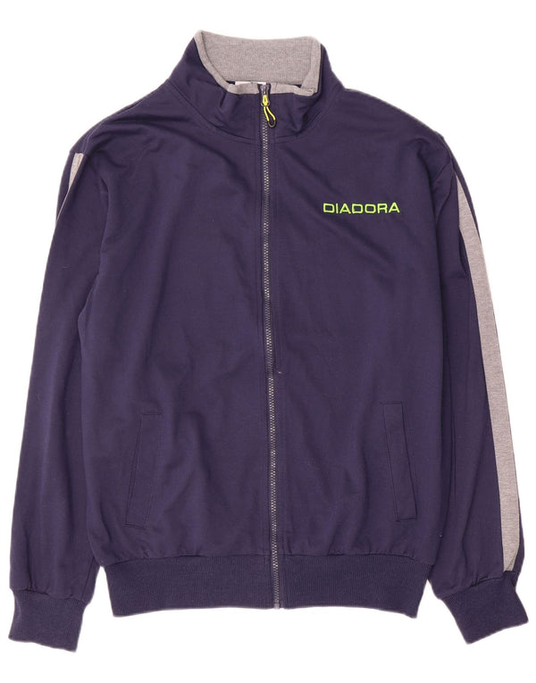 Giacca da tuta da donna Diadora UK 18 XL Blu Navy Colourblock