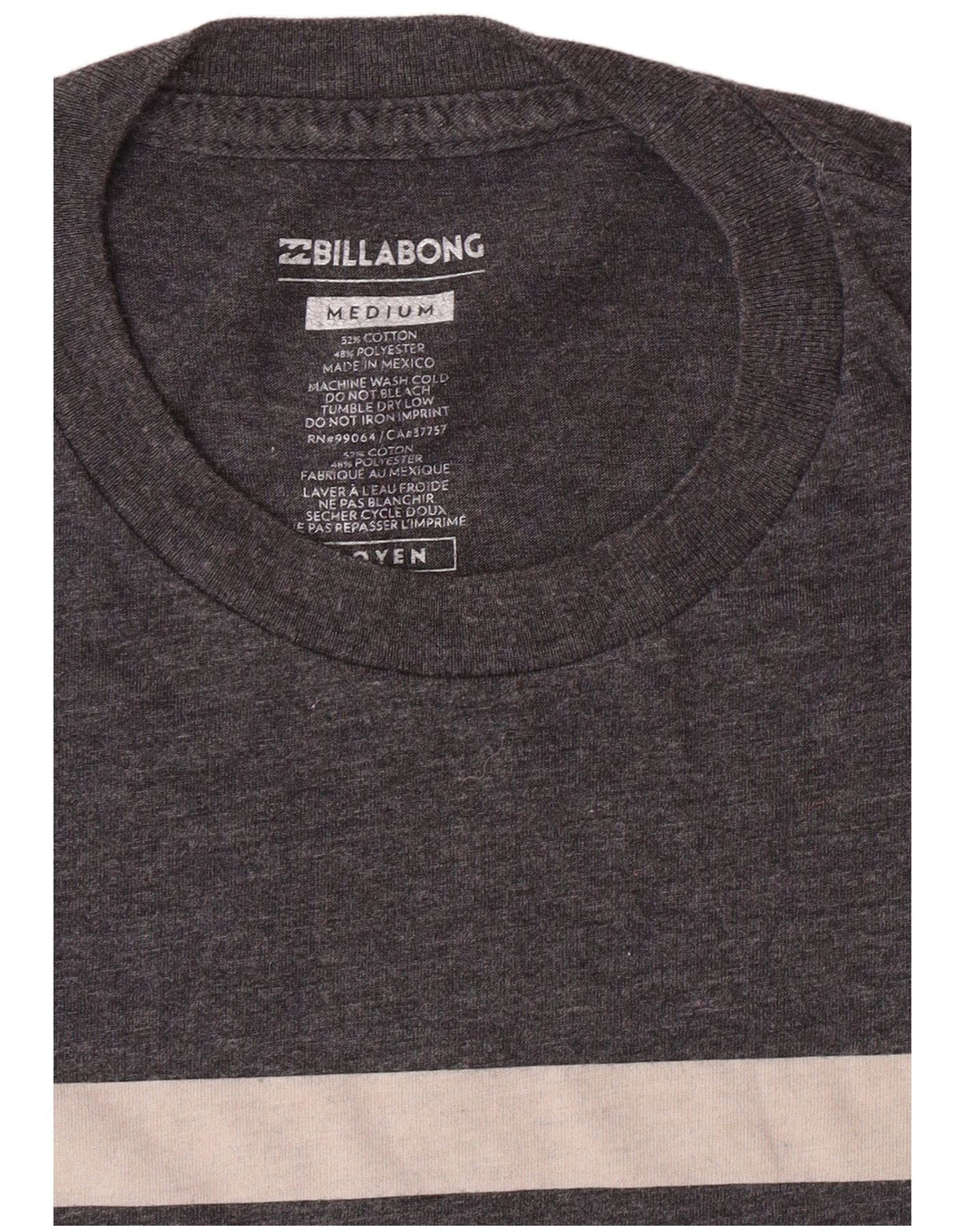 T-shirt grafica da uomo BILLABONG Top in cotone grigio medio