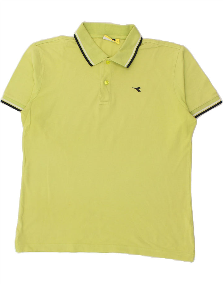 DIADORA Mens Polo Shirt Large Green Vintage Diadora and Second-Hand Diadora from Messina Hembry 