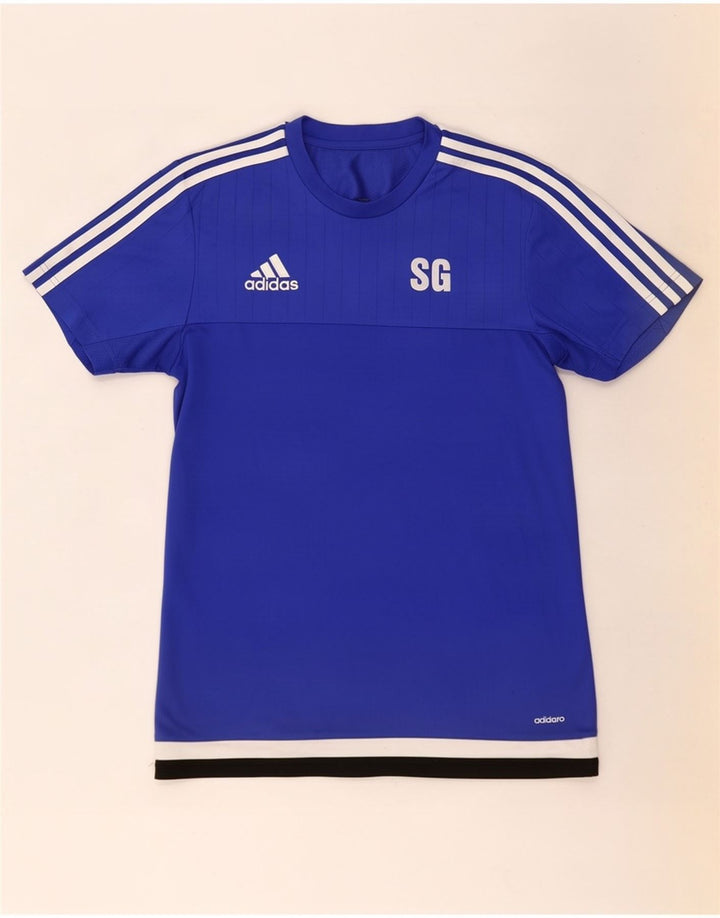 T-shirt grafica Adidas Climacool da uomo, piccola, in poliestere color block blu