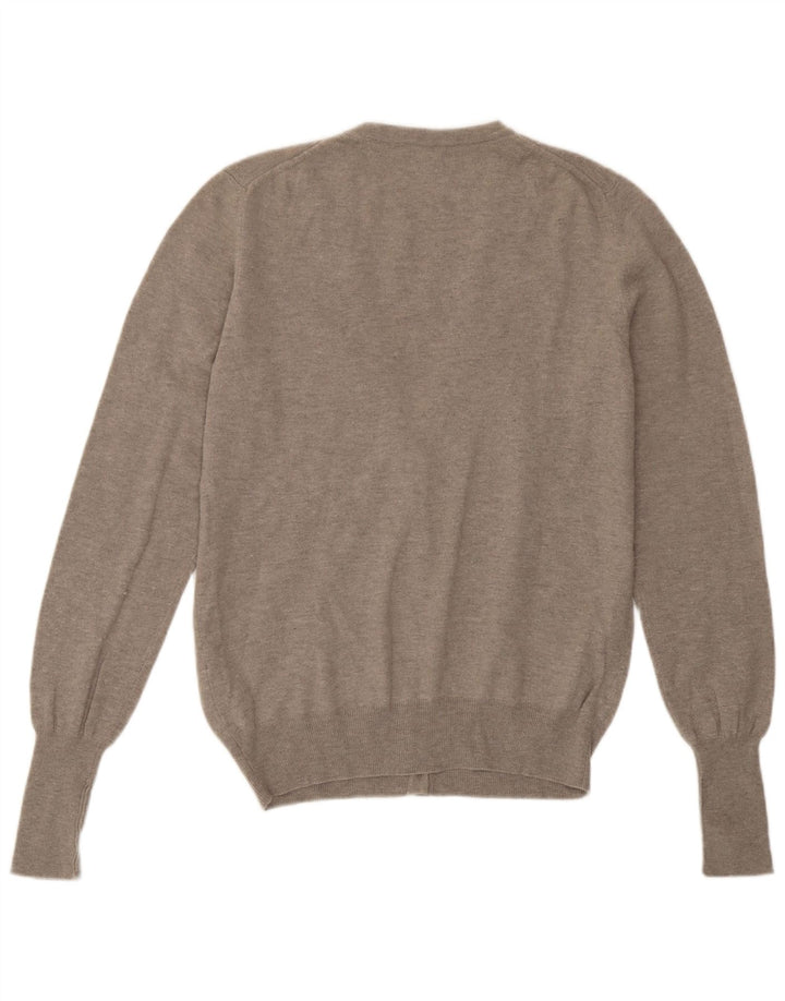 Maglione cardigan da donna Fred Perry UK 20 2XL Lana grigia