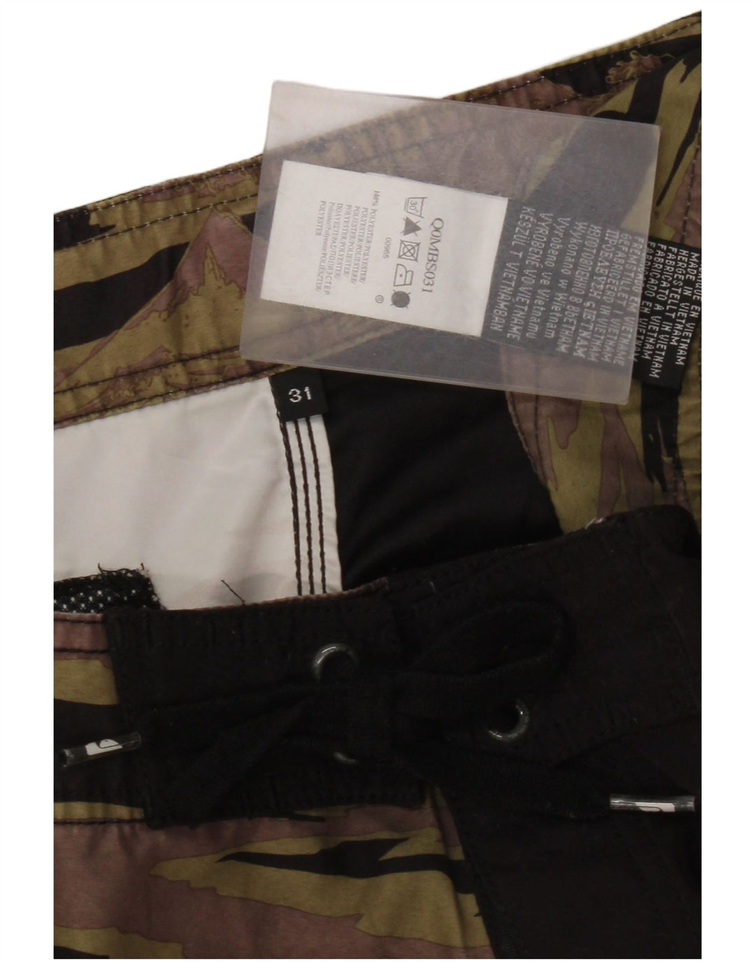 Pantaloncini da bagno grafici da uomo Quiksilver medio poliestere nero