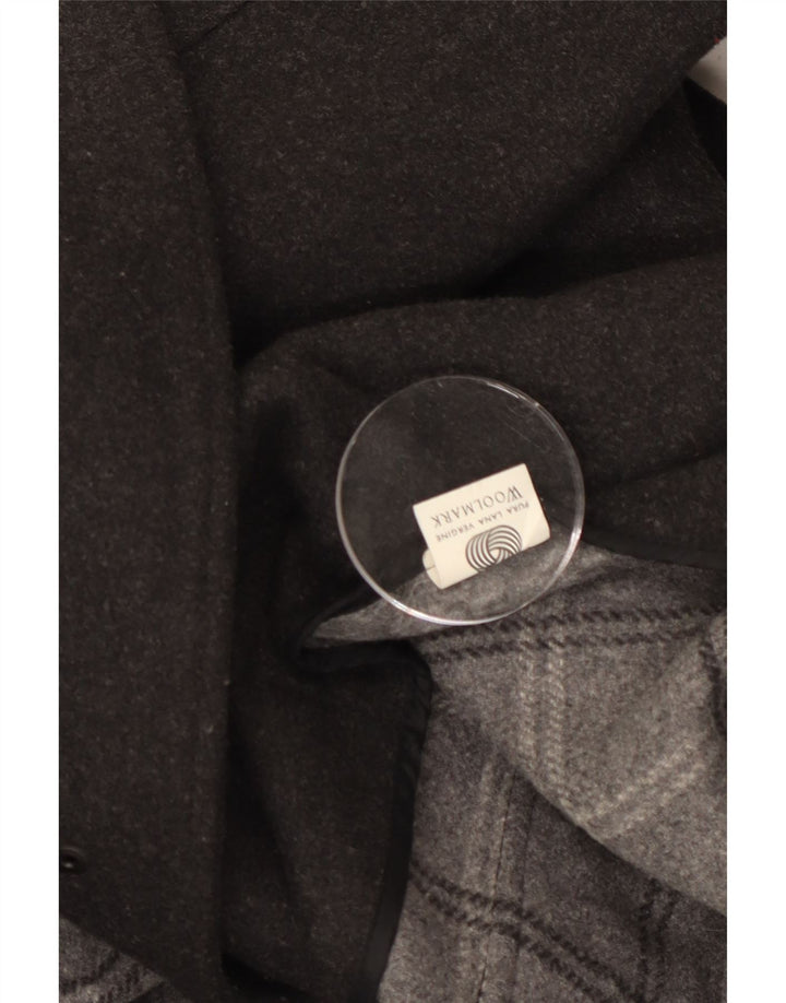 Montgomery vintage da uomo con cappuccio IT 50 Large in lana vergine grigia
