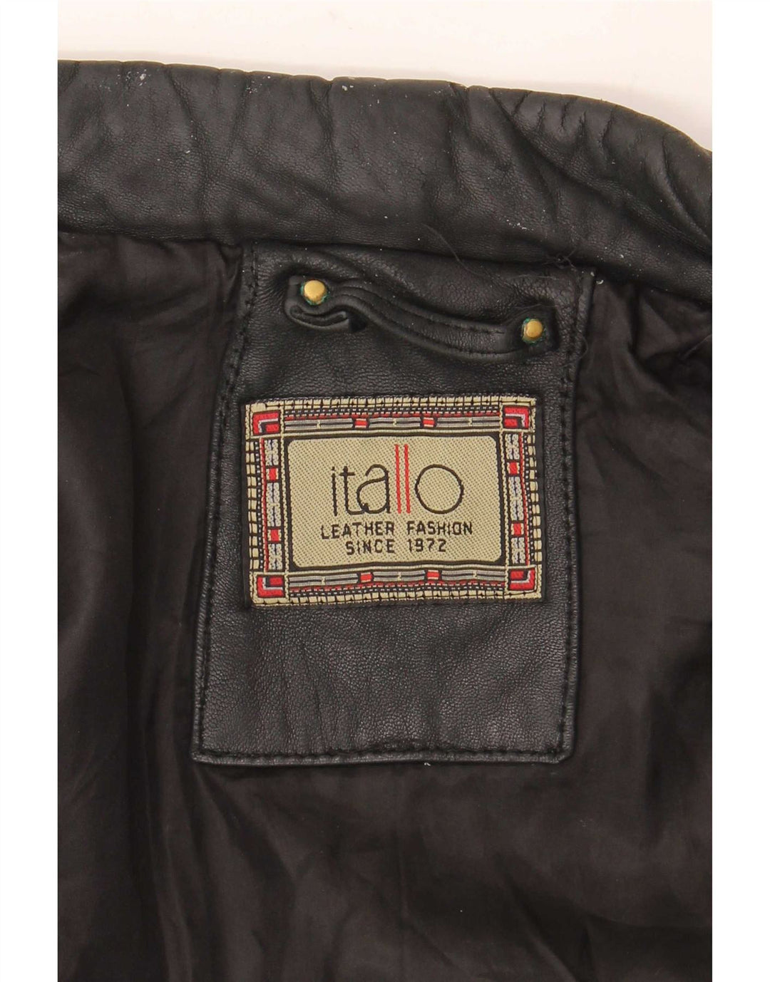 Giacca in pelle da uomo Itallo UK 40 grande nera