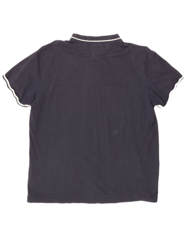 Polo Gant da uomo regolare 3XL in cotone blu navy