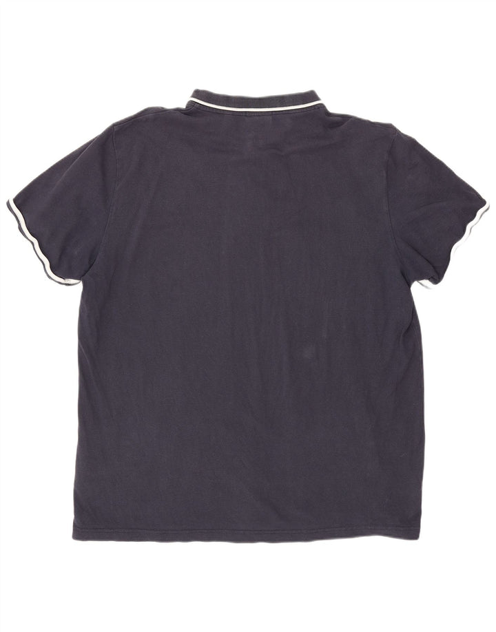 Polo Gant da uomo regolare 3XL in cotone blu navy