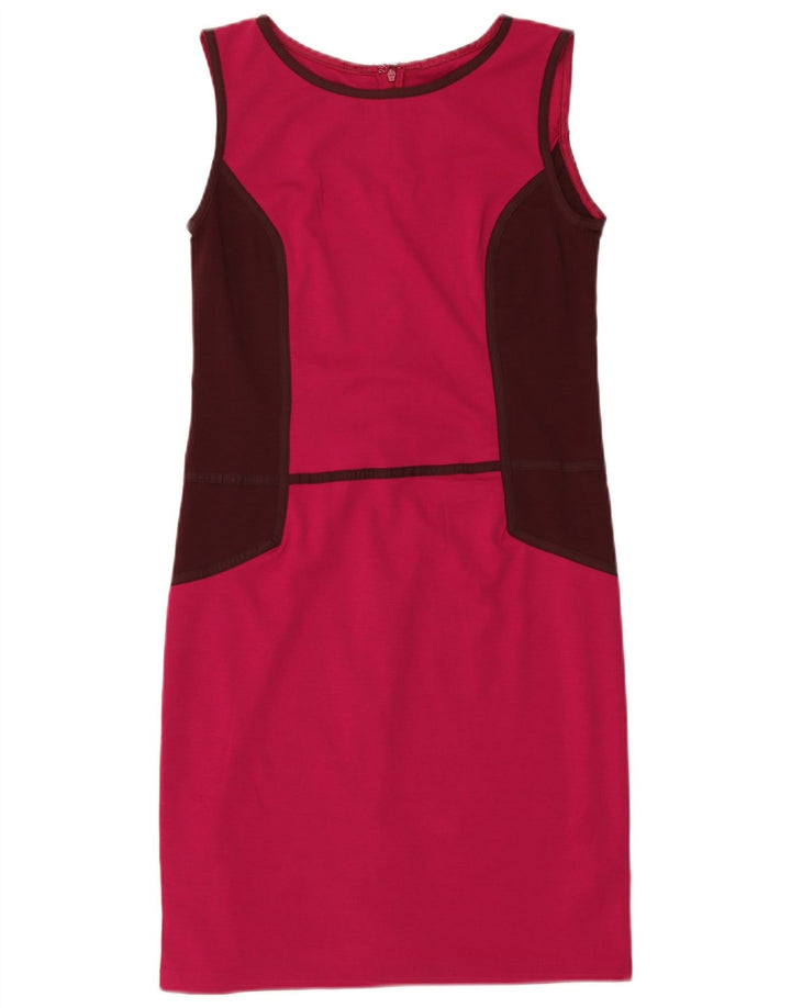 MOSSIMO Abito basic senza maniche elasticizzato da donna UK 10 Small Pink Colourblock