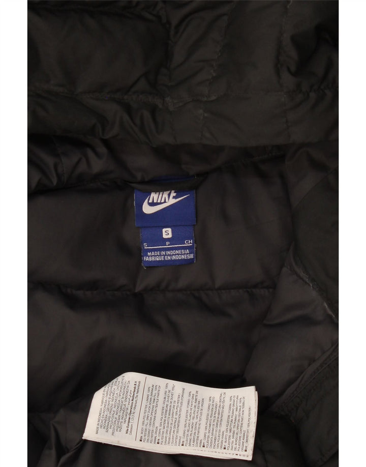 Cappotto imbottito con cappuccio Nike da donna UK 10 piccolo poliestere nero