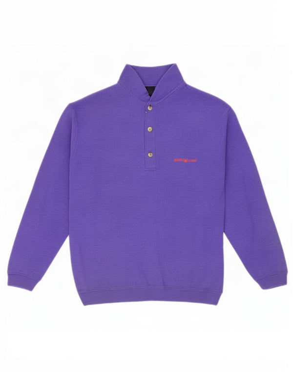 Maglione da uomo Henri Lloyd con collo a bottoni, piccolo, in lana vergine viola