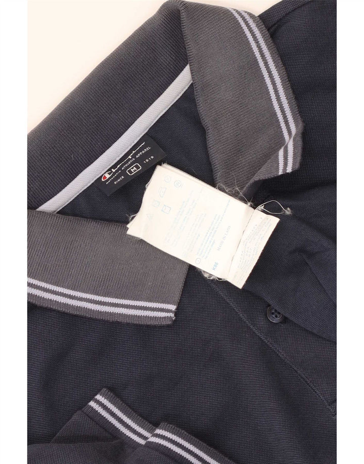 Polo da uomo Champion in cotone blu navy medio
