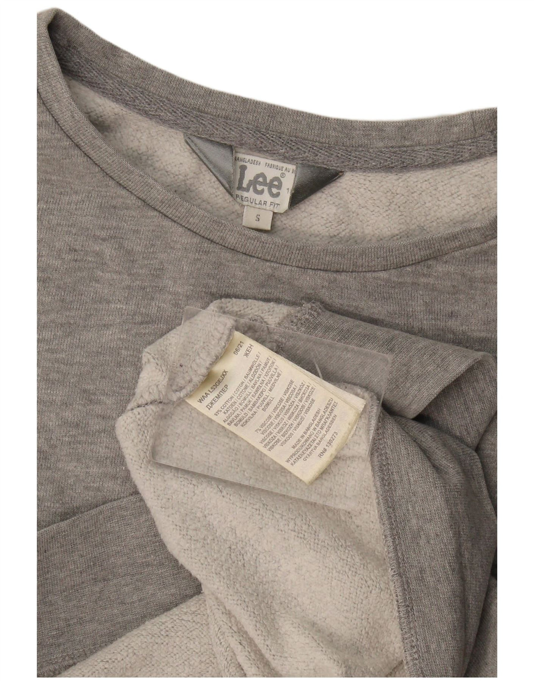 Felpa oversize da donna, vestibilità regolare, Lee, UK 10, piccola, cotone grigio