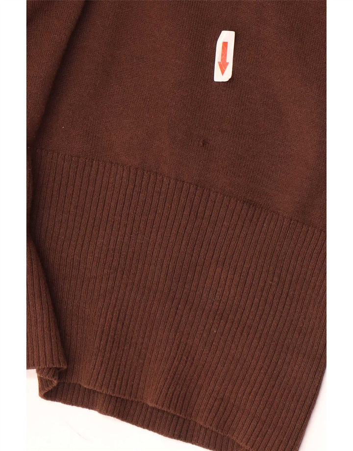 Maglione cardigan da donna Zara UK 12 cotone marrone medio