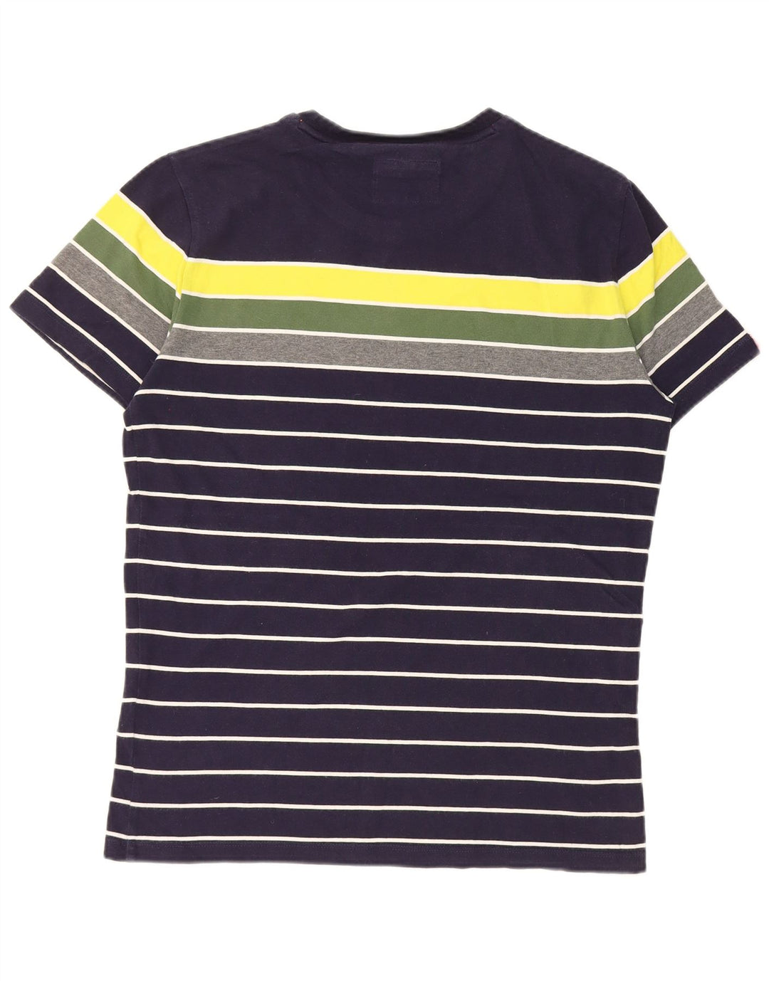 T-shirt da uomo Superdry Top in cotone color block medio blu navy