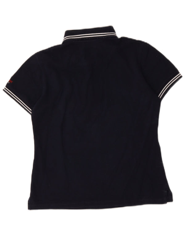 Polo da donna Murphy & Nye UK 10 piccola in cotone blu navy