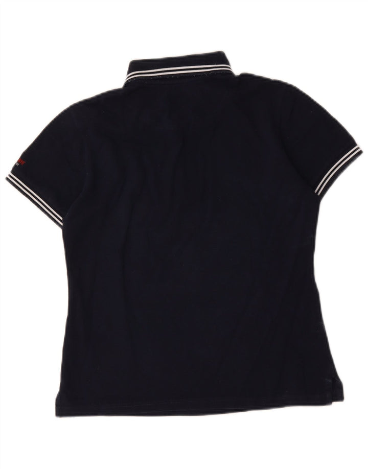 Polo da donna Murphy & Nye UK 10 piccola in cotone blu navy