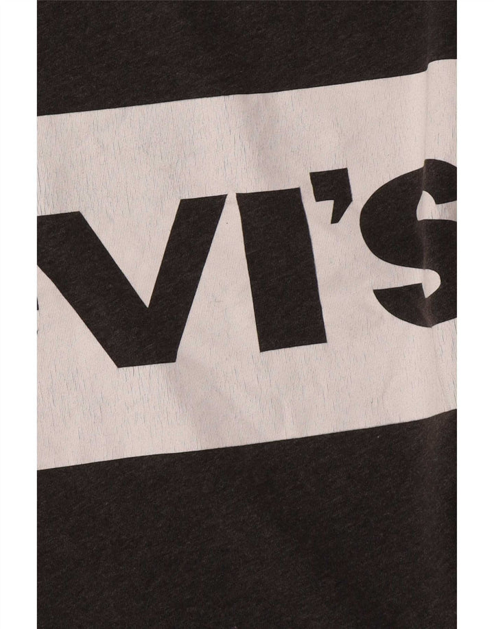 T-shirt grafica da uomo Levi's Top grande in cotone color block grigio