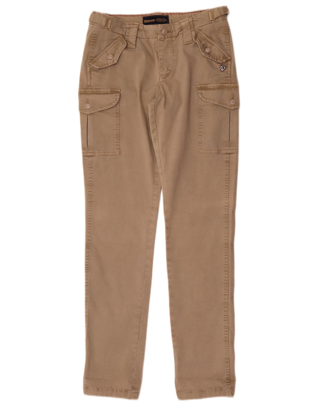 Pantaloni cargo slim da uomo Blauer W28 L32 in cotone beige