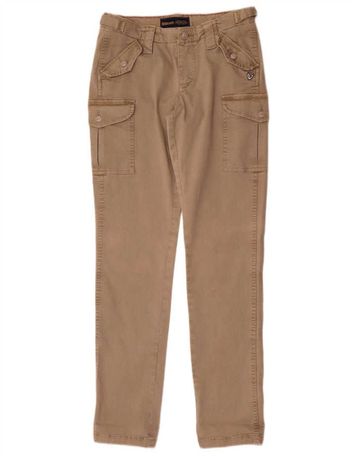 Pantaloni cargo slim da uomo Blauer W28 L32 in cotone beige