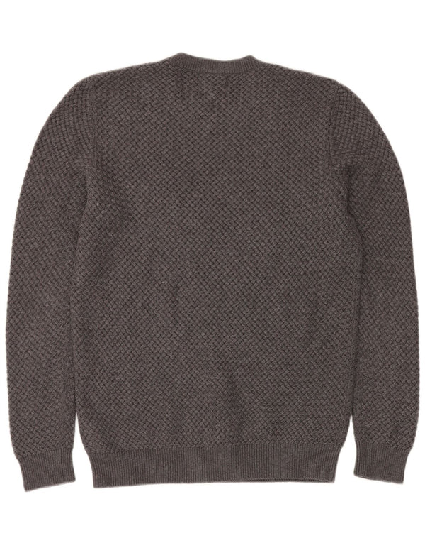 Maglione maglione girocollo da uomo FARHI in cotone grigio medio