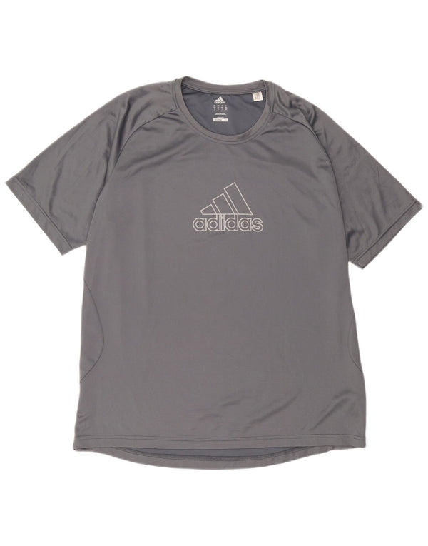 T-shirt grafica da uomo Adidas Top XL poliestere grigio