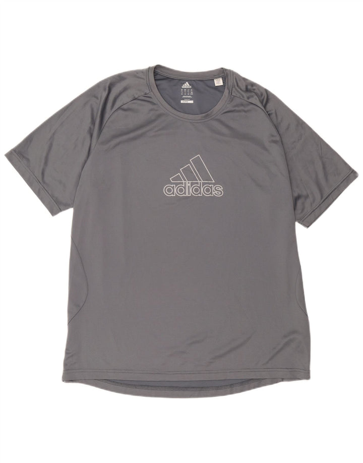 T-shirt grafica da uomo Adidas Top XL poliestere grigio